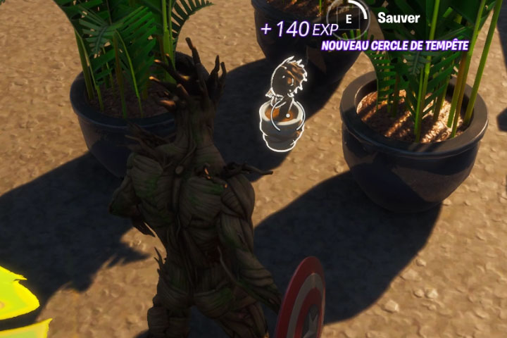 Fortnite : Sauver Groot arbrisseau de la pépinière à Holly Hedges, défi éveil saison 4