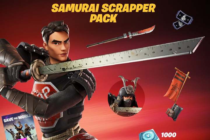 Fortnite : Pack Samouraï et Sauver le monde pour 16 euros