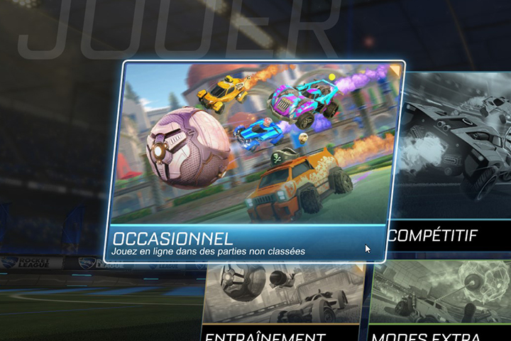 Rocket League : Gagner un match en ligne en Occasionnel avec l’antenne lama