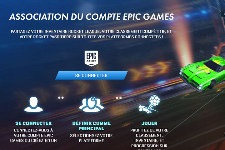 Rocket League activate, comment associer son compte Epic Games au jeu ?
