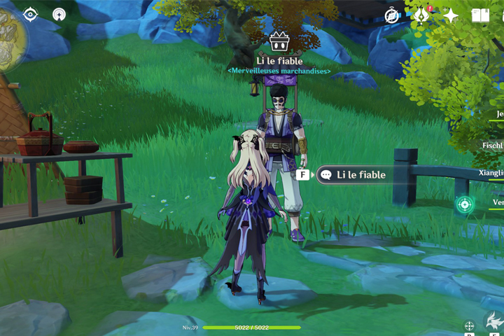 Statue des Sept au nord du port de Liyue Genshin Impact, où trouver Li le Fiable ?