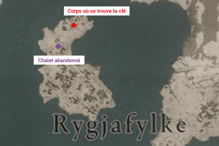 Chalet abandonné AC Valhalla, où est la clé ?