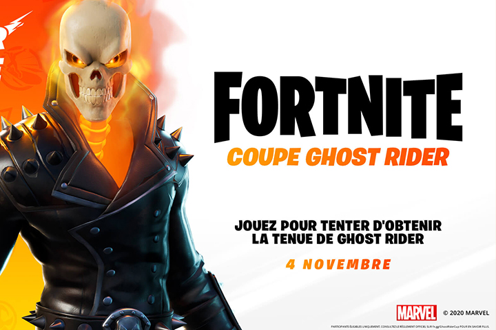 Coupe Ghost Rider Fortnite, comment y participer et gagner le skin ?