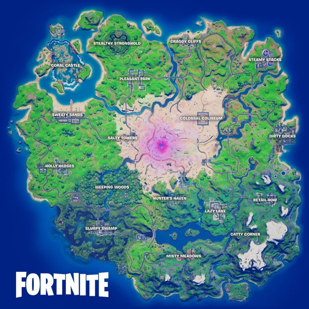 Map saison 5 Fortnite, nouvelle carte au patch 15.00