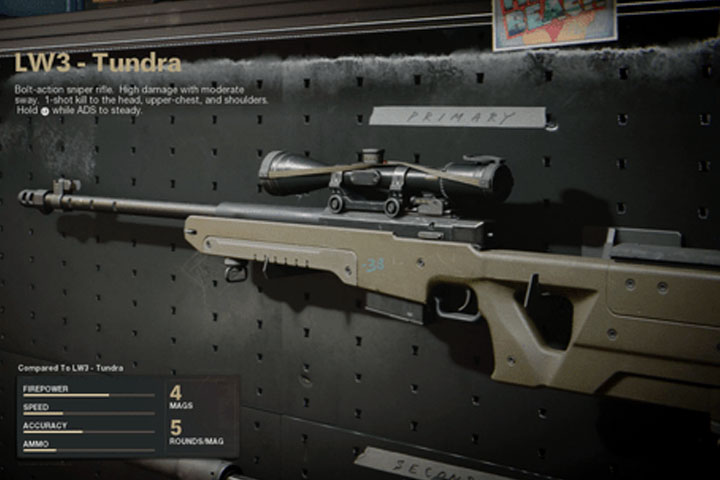 Classe LW3 Tundra, accessoires, atouts et joker pour Call of Duty: Black Ops Cold War et Warzone