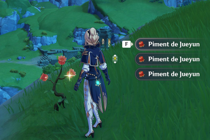 Piment de Jueyun Genshin Impact, où en trouver ?