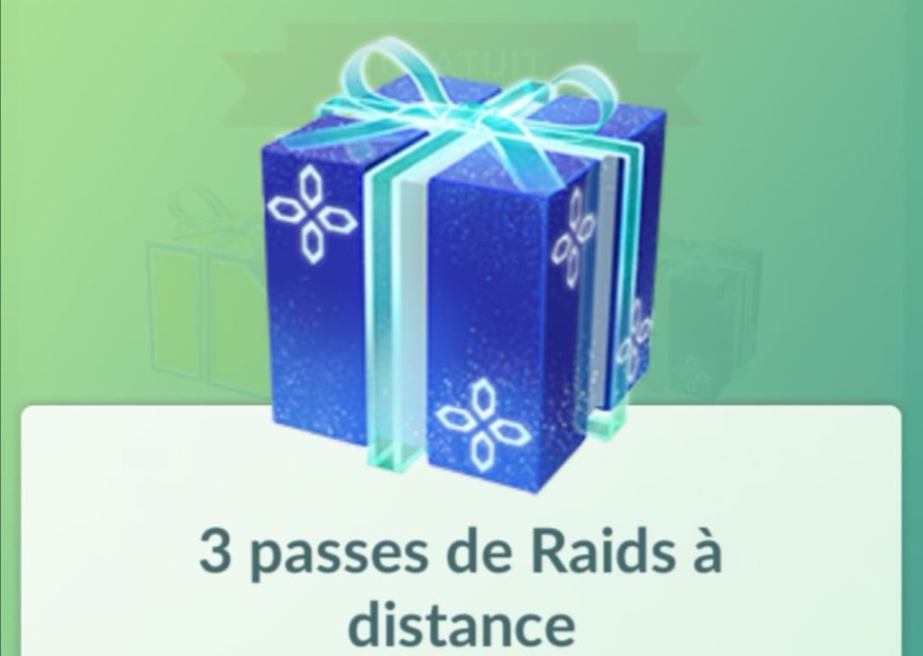 Boîte cadeau en promo sur Pokémon GO : Obtenez 3 Passes de Raid à distance gratuitement