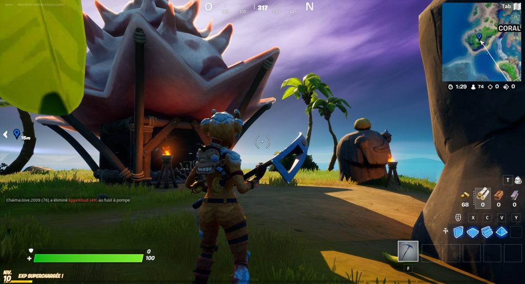 Où est la Crique Corallienne dans Fortnite pour le défi ?