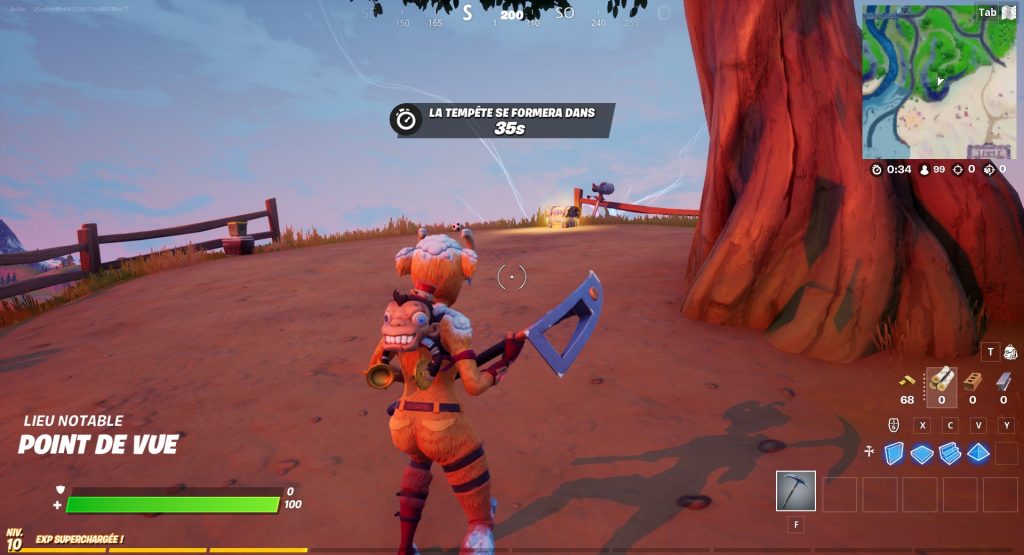 Où est le point de vue dans Fortnite pour le défi ?