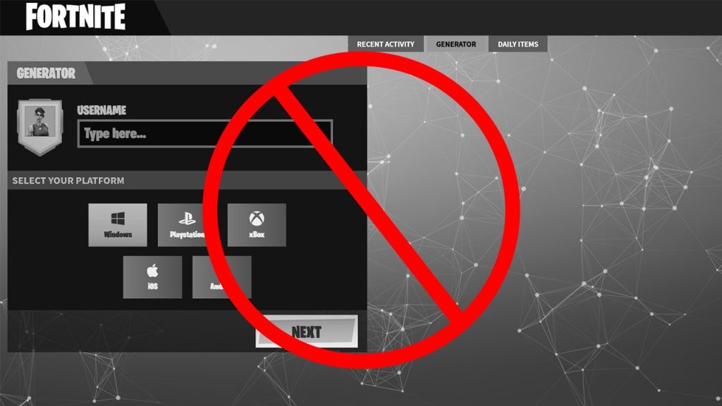 Beginbux Fortnite, infos sur un site à éviter