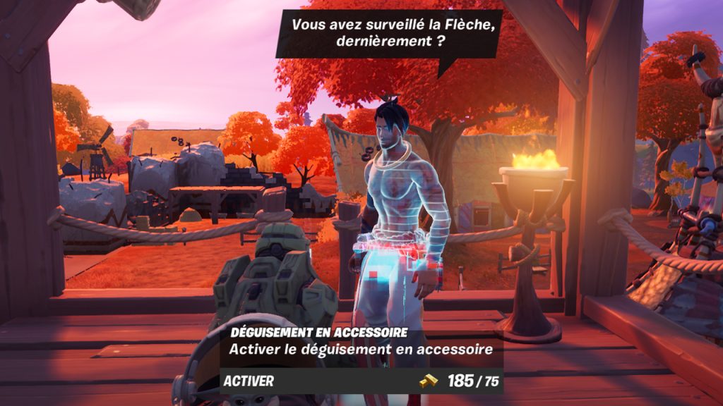 Accomplir les 3 quêtes de la Flèche et retourner voir Raz, défi Fortnite saison 6