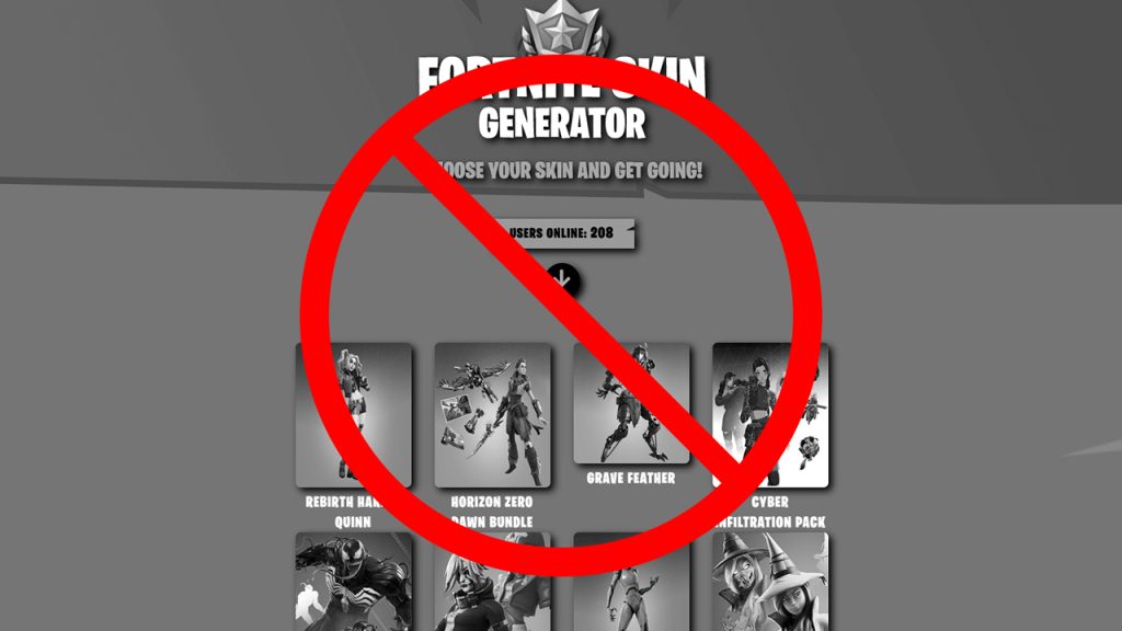 Claimskins me Fortnite, infos sur un site à éviter