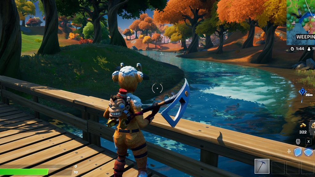 Réussir le défi de nage chronométré à Weeping Woods ou Coral Castle dans Fortnite, défi saison 6