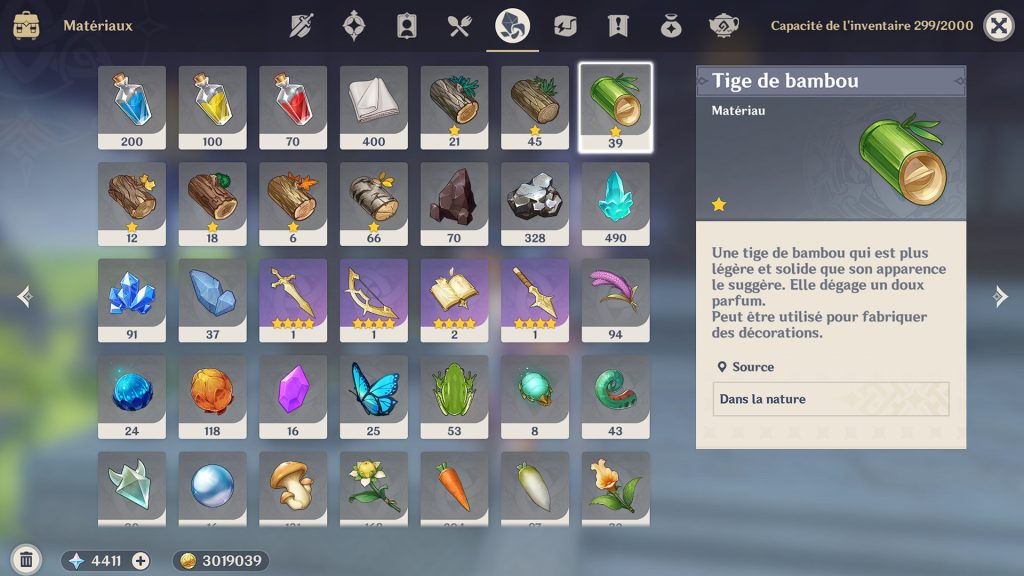 Matériaux Sérénithéière Genshin Impact, comment en avoir  ?