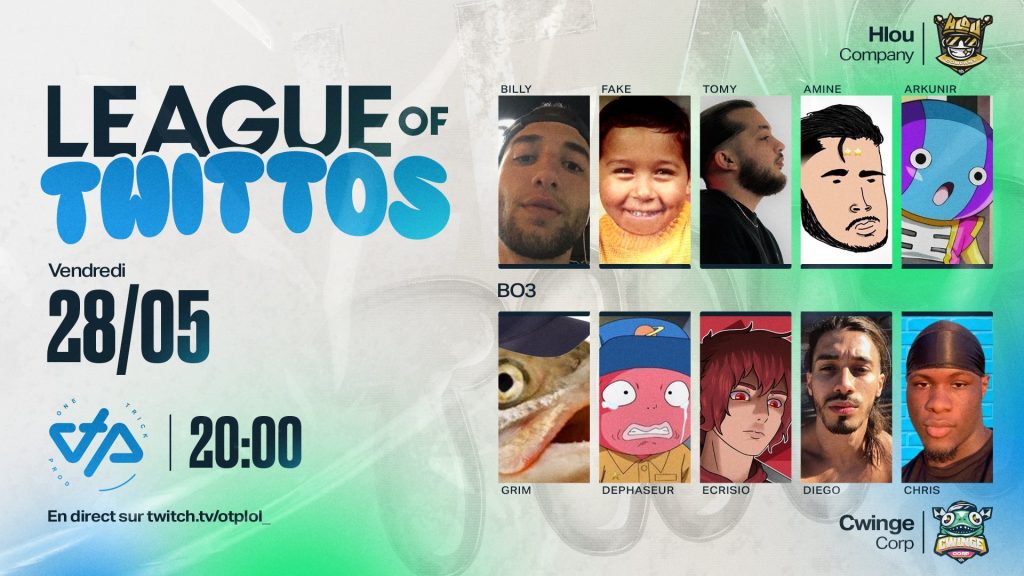 League of Twittos sur OTP , showmatch LoL d’influenceurs Twitter