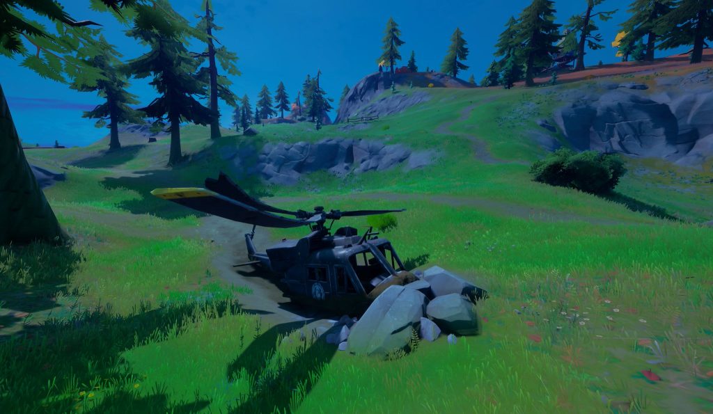Examiner l’hélicoptère noir qui s’est écrasé dans Fortnite, défis Foreshadow saison 6