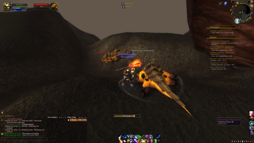 Où farm de la Gangrécaille à WoW TBC Classic ?