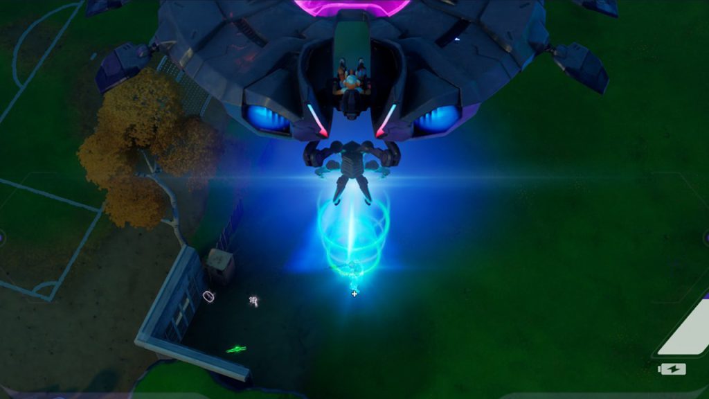 Enlever un adversaire avec le rayon tracteur d’une soucoupe dans Fortnite, défi saison 7