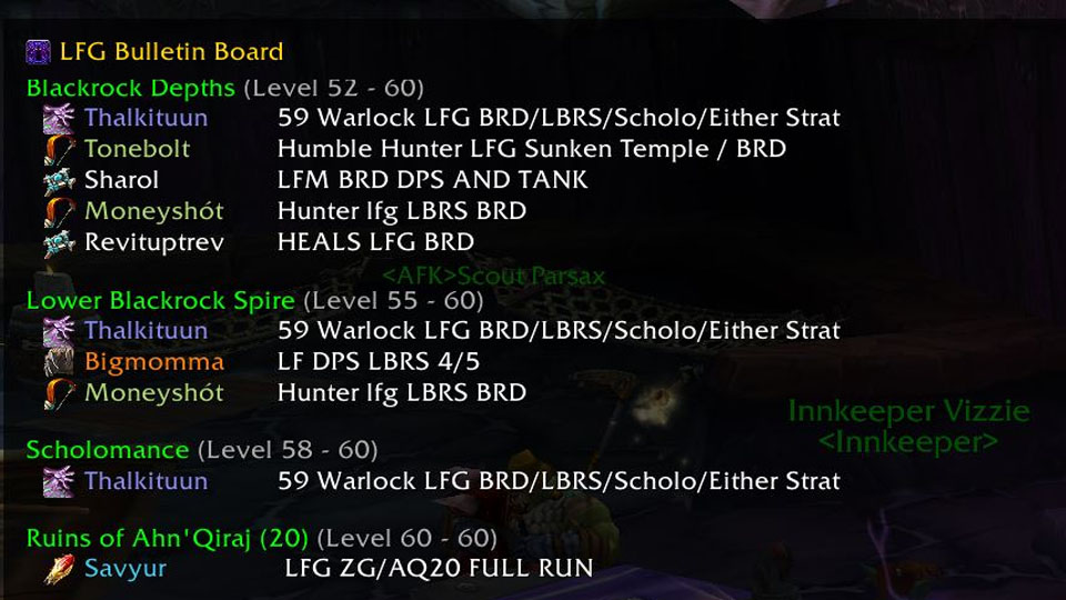 LFG Group Bulletin Board Burning Crusade WoW Classic, comment télécharger l’addon ?