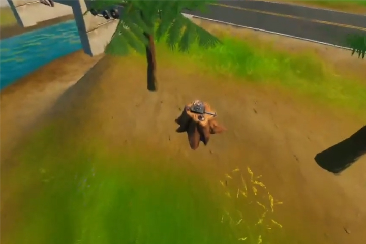 Interagir avec une cachette à Weeping Woods, défi saison 7