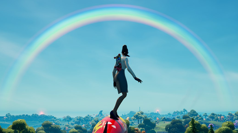 Arc en ciel Fortnite pour l’événement Fierté Royale LGBTQIA+