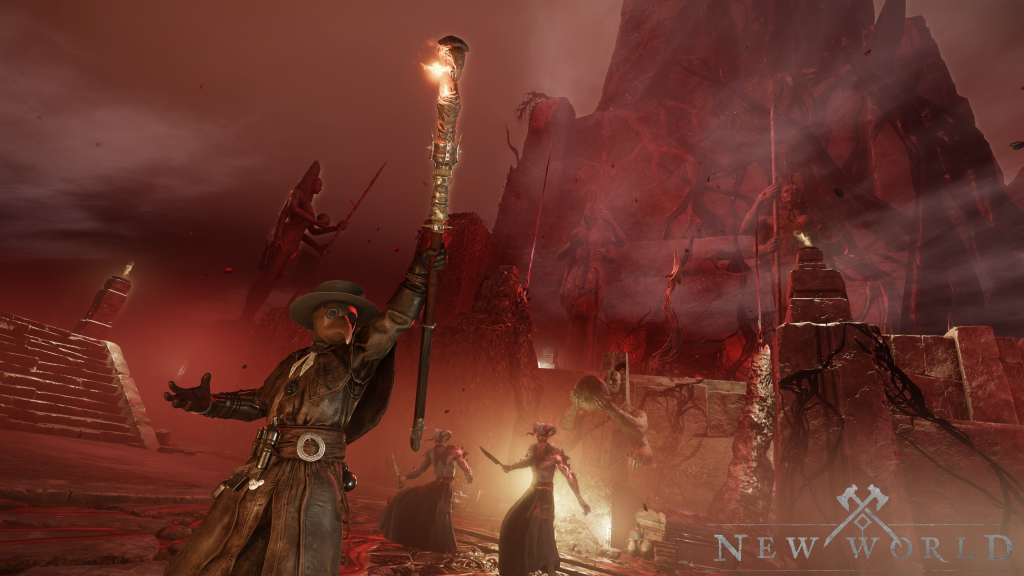 Build DPS New World avec le Bâton de feu rapière, comment jouer en expédition ?