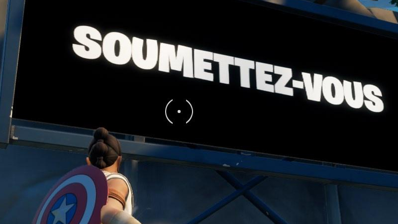 S’équiper d’un détecteur, puis désactiver un panneau d’affichage extraterrestre en une seule partie dans Fortnite, défi saison 7
