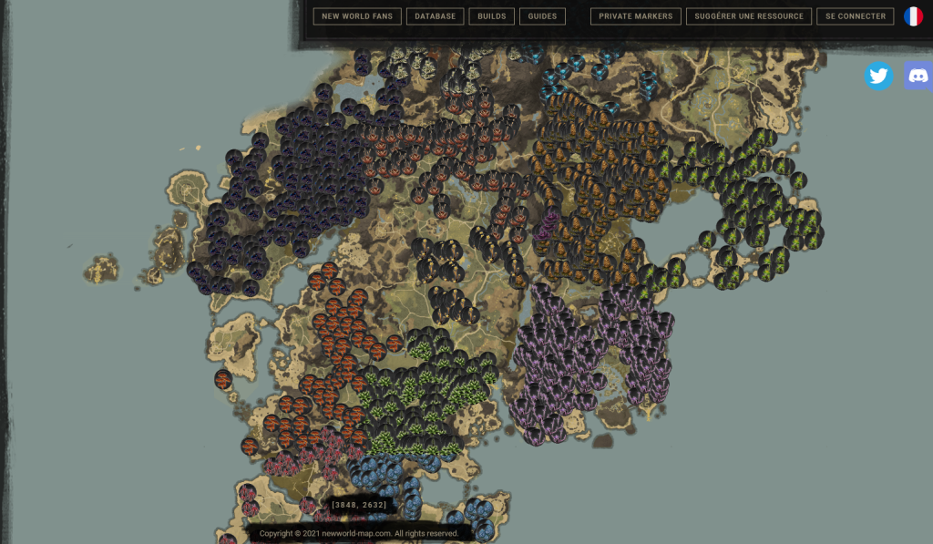 Grelerets dans New World, emplacement et où en trouver ?