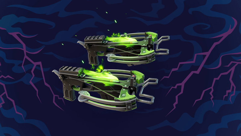 Arbalète double à démons Fortnite, nouvelle arme d’Halloween