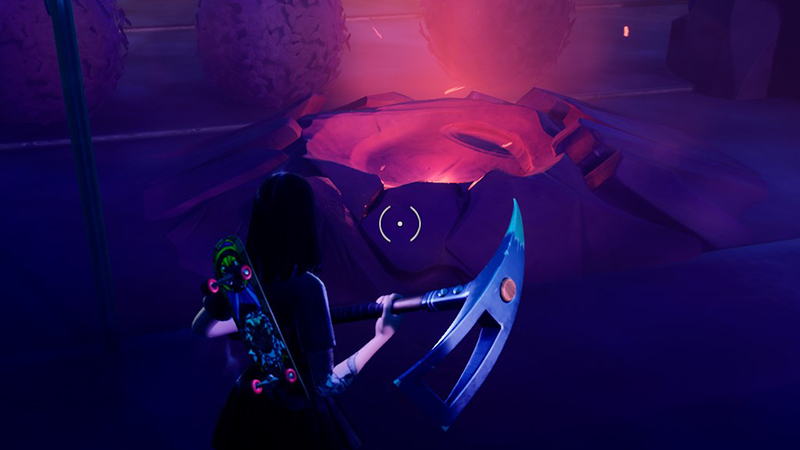 S’envoler avec un geyser corrompu dans les Détours sur Fortnite, défis Corbeau saison 8