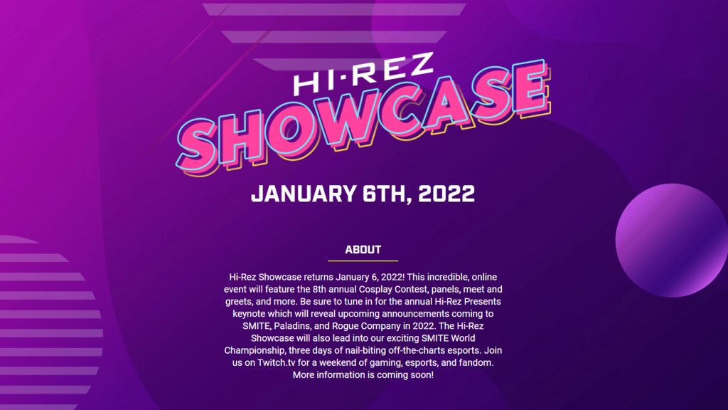 Hi-Rez Showcase 2022, dates et annonces de l’événement