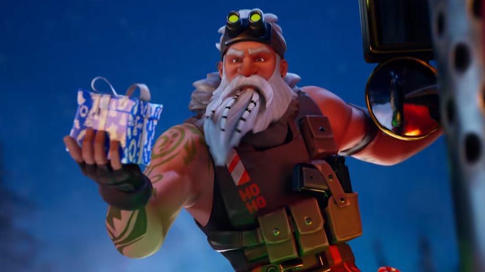 Utiliser un cadeau des fêtes dans Fortnite, defi de Noel