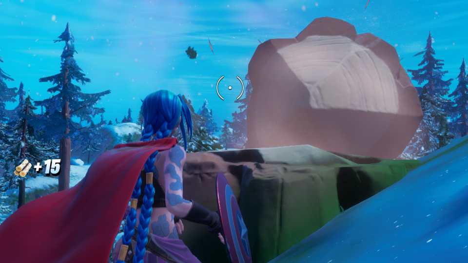 Détruire des souches de pin avec une arme de mêlée ou à distance, défi Fortnite semaine 6 saison 1 chapitre 3