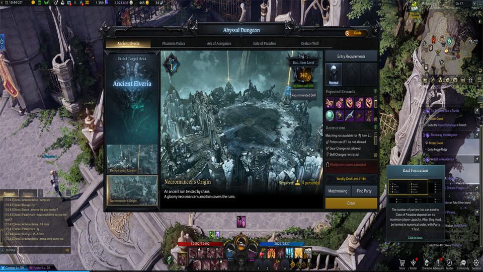 Chuo Lost Ark, emplacement du world boss