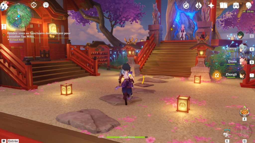 L’éclat du sakura Genshin Impact, comment accomplir la quête ?