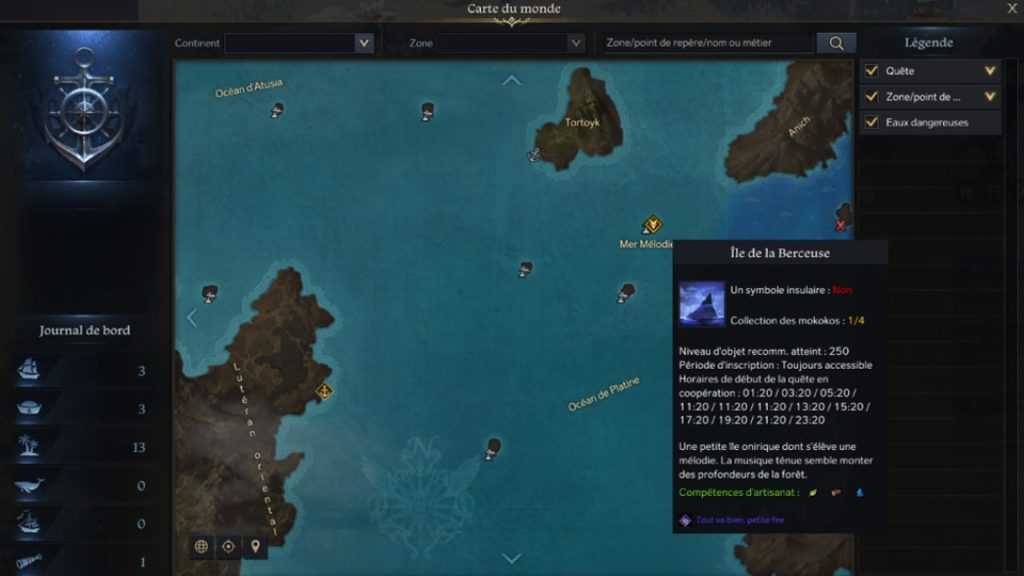 Lullaby Island Lost Ark, où trouver l&rsquo;Île de la Berceuse ?