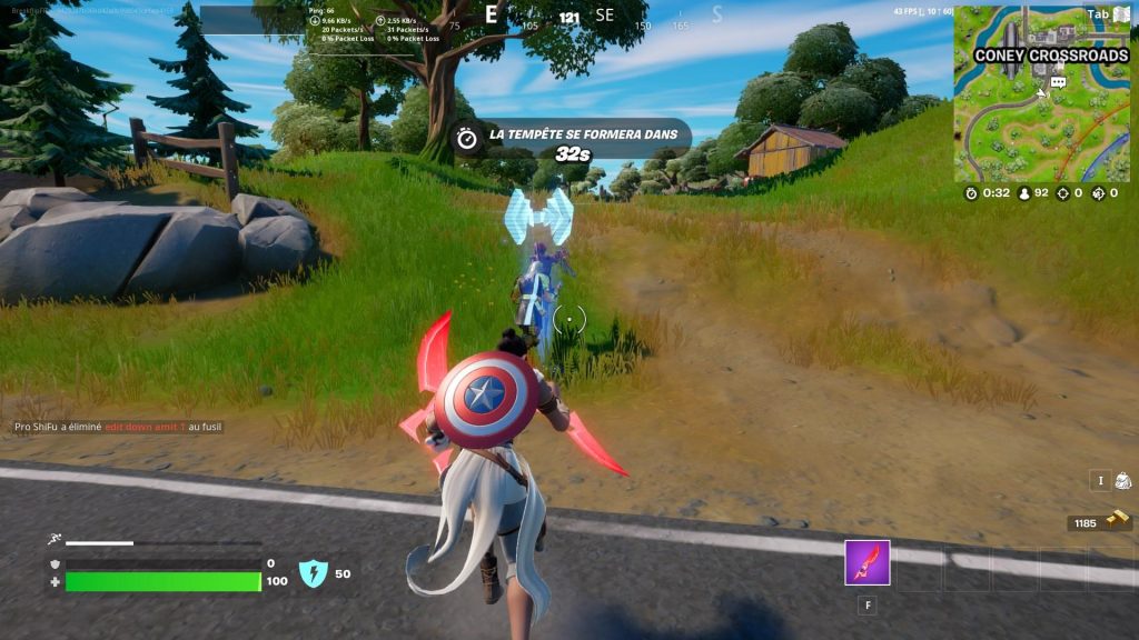 Etablir une liaison avec l’appareil près de Condo Canyon, Coney Crossroad ou Daily Bugle dans Fortnite, défi saison 2 chapitre 3