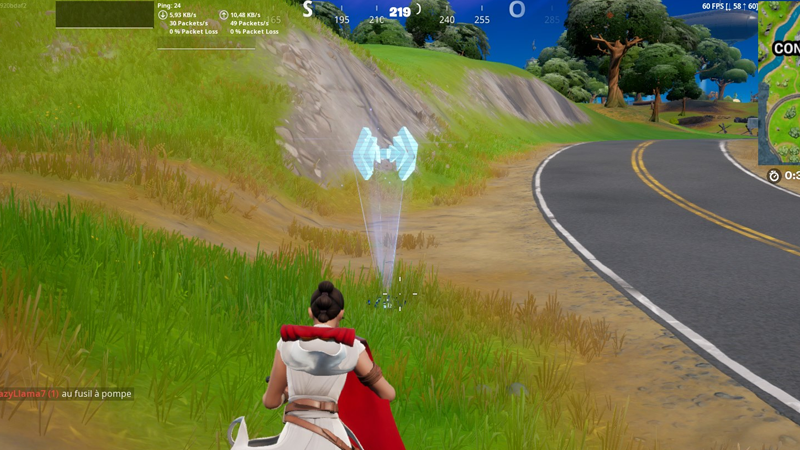 Etablir une liaison avec l&rsquo;appareil près de Logjam Lumberyard, Rocky Reels ou Tilted Towers dans Fortnite, défi saison 2 chapitre 3