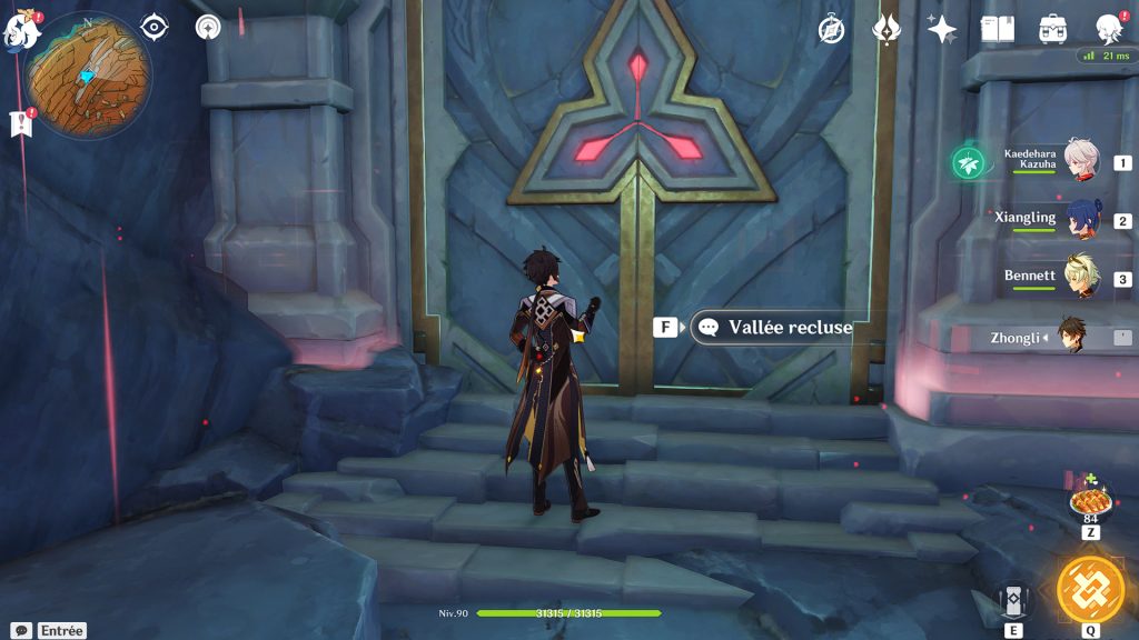 Vallee recluse Genshin Impact, comment accéder au donjon ?