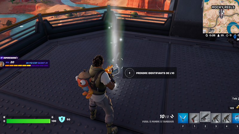 Eliminer des forces de l’IO pour voler des identifiants de l’IO dans Fortnite, défi saison 2 chapitre 3