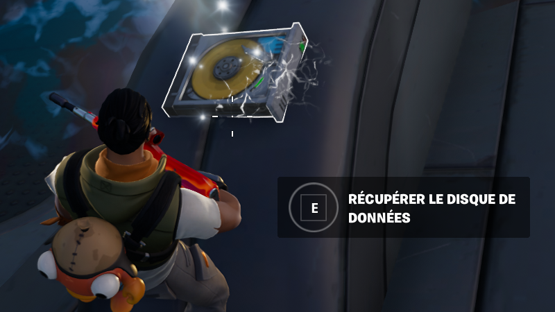 Obtenir un disque de données aux Débris du Daily dans Fortnite, défi saison 2 chapitre 3