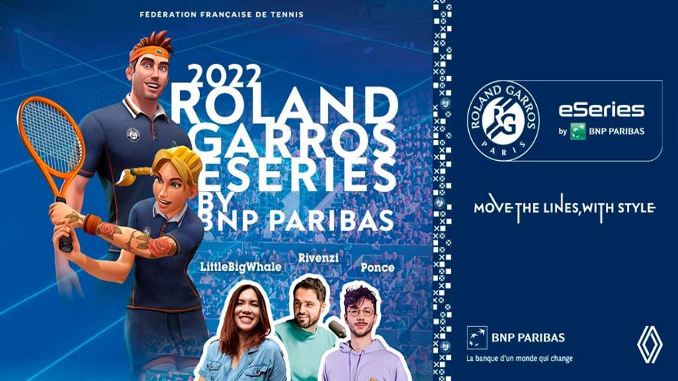 eSeries Roland Garros : le plus grand tournoi sur Tennis Clash diffusé sur Twitch