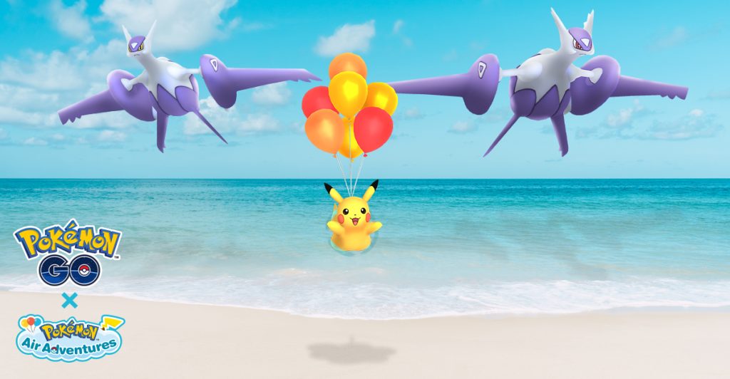 Aventures aériennes sur Pokémon Go, l’événement avec Méga-Latias, Méga-Latios et Pikachu ballon