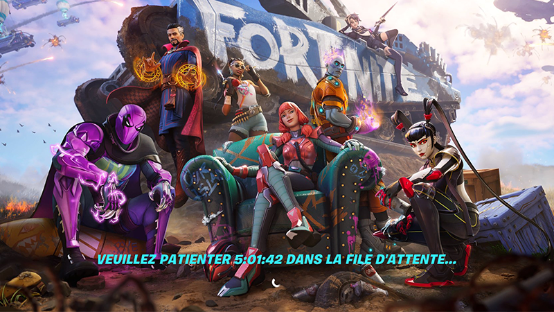 File d’attente Fortnite, impossible de se connecter aux serveurs le 3 mai 2022