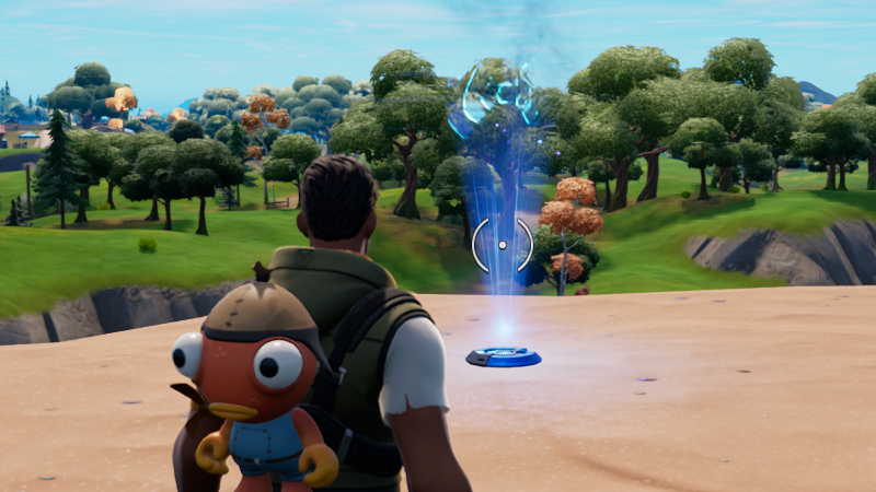 Etablir une liaison avec l’appareil près du Sanctuaire ou de Rocky Reels dans Fortnite, défi saison 2 chapitre 3