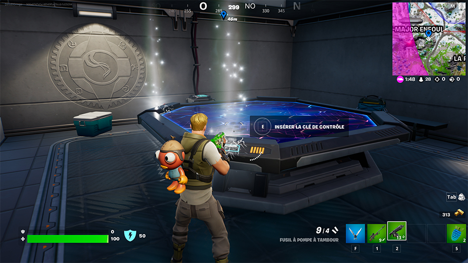 Insérer les clés de contrôle dans l’holotable à l’intérieur de l’État-major enfoui dans Fortnite, semaine 10 saison 2 chapitre 3