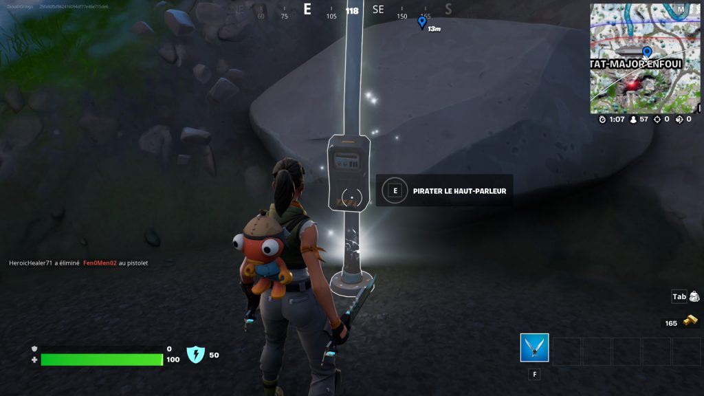 Pirater les haut-parleurs de l’IO dans Fortnite, défi saison 2 chapitre 3