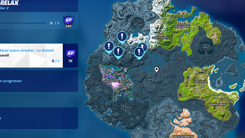 Etablir une liaison avec l’appareil dans Fortnite, défis Relax saison 3, chapitre 3