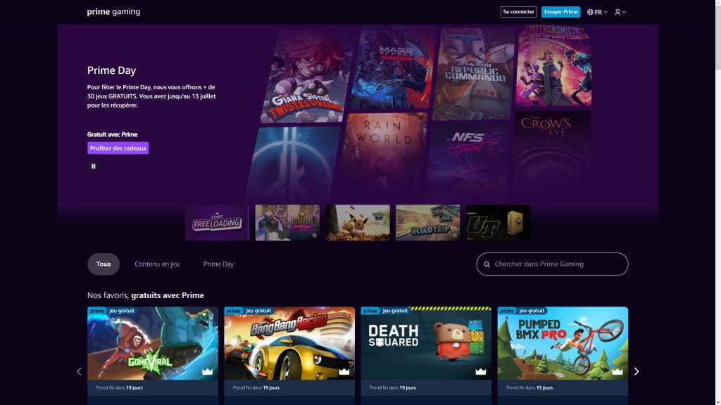 30 jeux gratuits Amazon Prime vidéo, comment les avoir ?