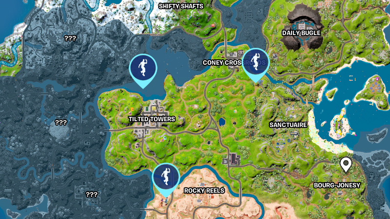 Danser à différents lieux de crash d’aéronefs de l’IO dans Fortnite, défi semaine 1 saison 3 chapitre 3